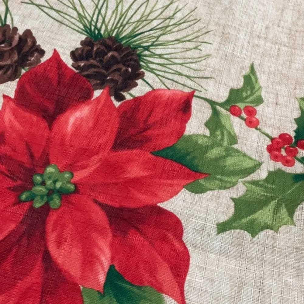 Three Christmas holiday tablecloths